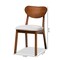 Baxton Studio Damara Mid-Century Modern Grey Fabric and Walnut Brown Finished Wood 2-Piece Dining Chair Set 183-11645-Zoro - alternate 5
